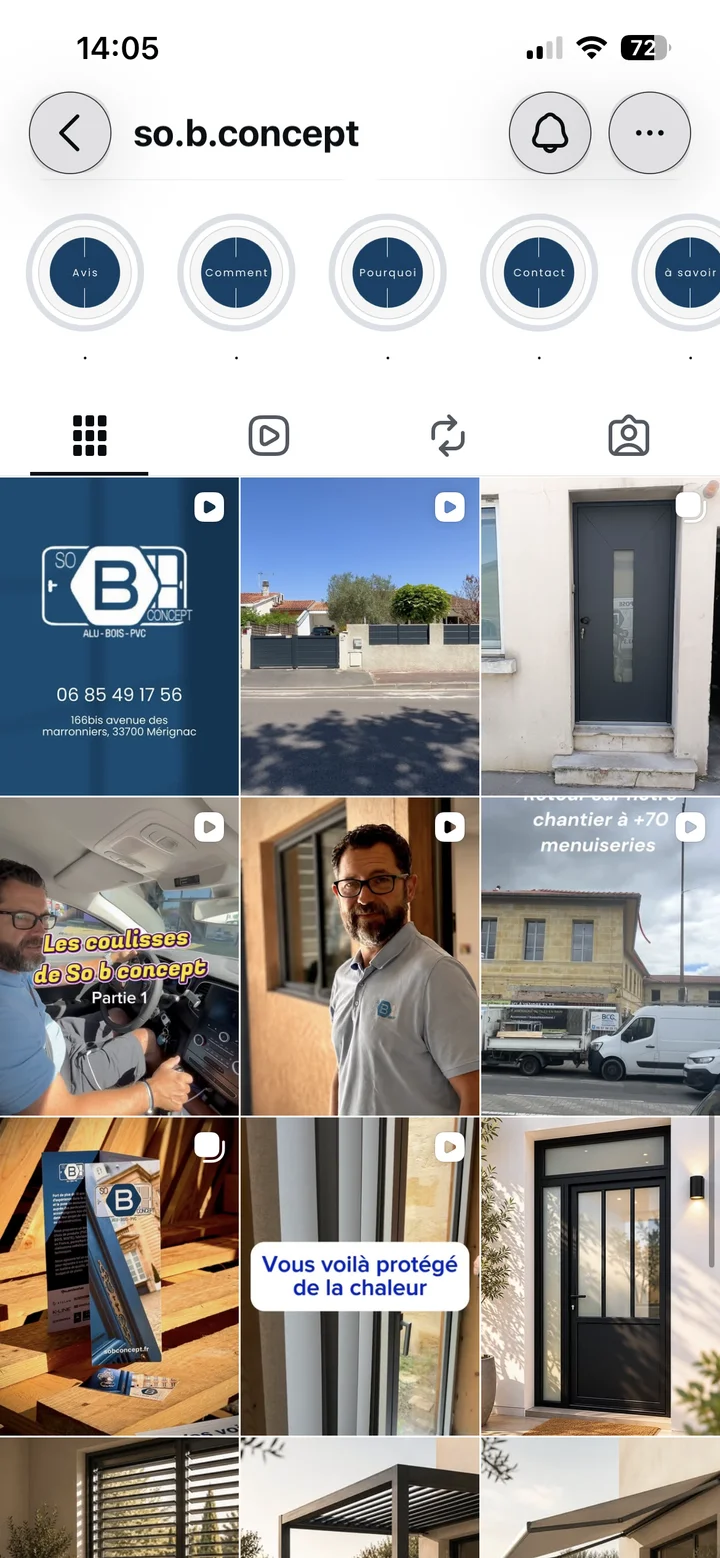 Publications Instagram de So B Concept